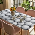 thumbnail image 3 of Golf Table Cloths for 5 Foot Rectangle Tables, Modern Geometric Abstract Balls Textured Patio Waterproof Elastic Fitted Tablecloths, Washable Rectangular Table Cover for Camping, 3 of 8