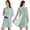 Green Print, variant on Pinspark Hospital Nightgowns Women Open Back Nightdress Bedridden Elderly Women' Pajama Dress Long Sleeve Post Surgery Gowns