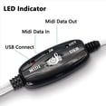 thumbnail image 3 of 2X USB MIDI Cable Adapter,USB Type A Male to MIDI Din 5 Pin In-Out Cable Interface with LED Indicator for Music Keyboard,2 x USB to Midi Interface Cable, 3 of 7