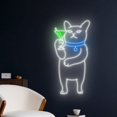 thumbnail image 2 of Handmadetneonsign Cat Drinking Martini Neon Sign, Cat Martini Wall Art Decor, Bar Club Wall Decor, 2 of 5