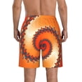 thumbnail image 3 of Disketp Men'S Swim Trunks Hawaiian Breathable Surf Beach Swimsuits Mesh Lining Beach Shorts With Pockets-Orange Rotating, 3 of 9