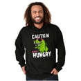 thumbnail image 5 of Caution Cool Dinosaur Always Hungry Hoodie Sweatshirt Women Men Brisco Brands S, 5 of 6