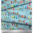 thumbnail image 3 of Soimoi Poly Georgette Fabric Paper Boat Art & Craft Print Fabric by Yard 42 Inch Wide, 3 of 3