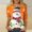 Orange, variant on Jienlioq Going Out Tops for Women Fashion Women's Casual Christmas Print Round Neck 3/4 Sleeve T-Shirt Top Blouse Black Friday Deals