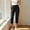 Black, variant on Women's Denim Capri Jeans Pull On Skinny Jeggings with Side Slit Pockets Stretch Mid Rise Regular Plus Size XL