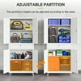 thumbnail image 4 of STANI Metal Garage Storage Cabinets with Drawer, 4 Doors Tool Storage Cabinet with 2 Adjustable Shelves, 72"H Rolling Steel Locking Cabinet for Garage Utility Room Home Office (White, 4 Wheel), 4 of 11