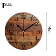 thumbnail image 2 of 14 Inch Wall Clock Battery Operated Silent Clock Decorative for Office, Kitchen, Outdoor, Living Room，Vintage Wooden Plank Pattern Art, 2 of 4