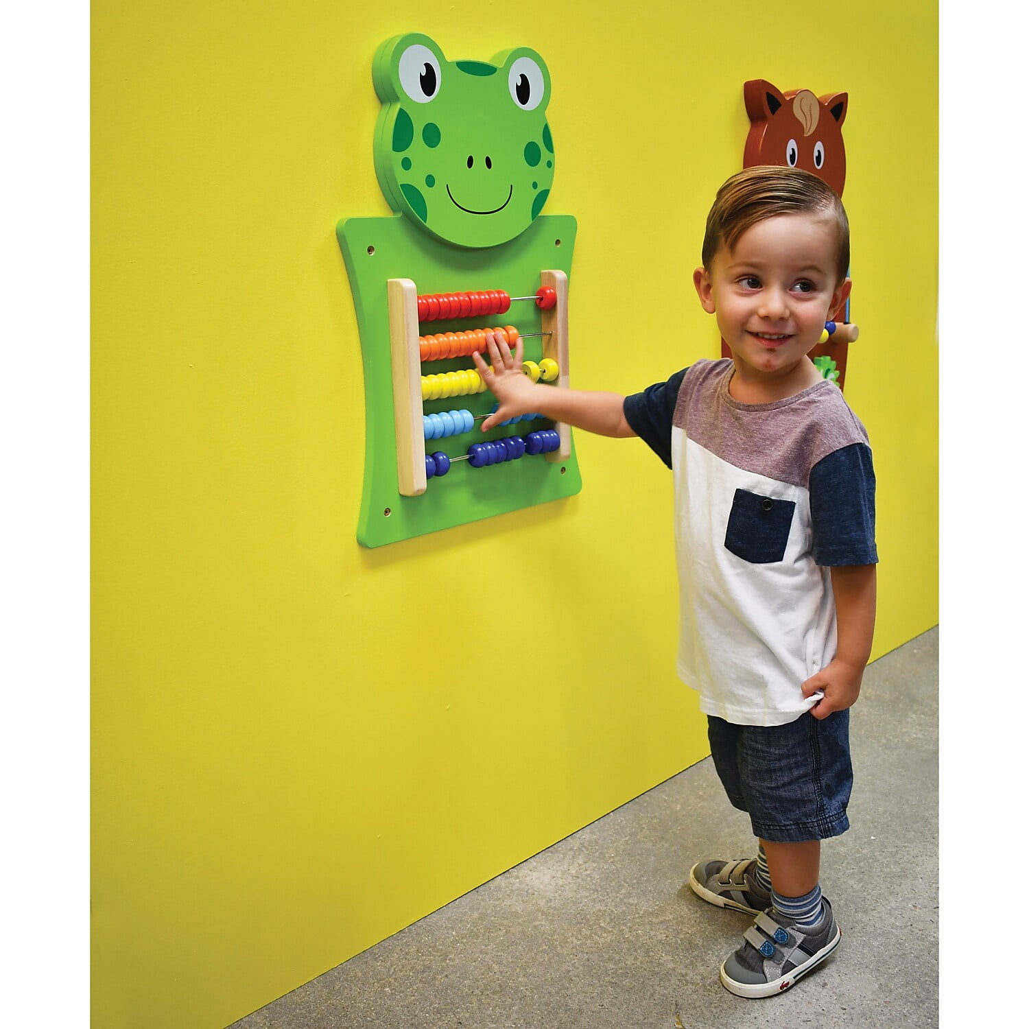Learning Advantage Frog Activity Wall Panel - Toddler Activity Center
