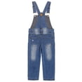 thumbnail image 2 of KIDSCOOL SPACE Baby Boys Slim Fit Jeans,Ripped Big Bib Pocket Fashion Denim Overalls,Light Blue,2-3 Years, 2 of 7