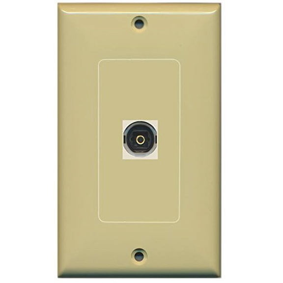 RiteAV Toslink (Ivory) Wall Plate 1 Gang Decorative Ivory