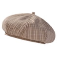 thumbnail image 1 of Gorros de vendedor de periódicos a cuadros para mujer, sombreros octogonales vintage, boinas, sombrero de boina de hueso para mujer, sombreros de artista de punto de invierno y otoño, gorro clásico, 1 of 5