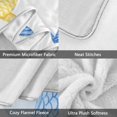 thumbnail image 3 of 50x60 inch Crystal Fleece & Arctic Fleece Blanket Soft Bed Throws for Home or Camping Watercolor Blue and Yellow Fish, 3 of 7