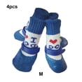 thumbnail image 3 of Methold 4 piezas de zapatos para mascotas, bonitas botas para la lluvia y la nieve, conjunto de calcetines antideslizantes, calcetín de buena Type3 NO3, 3 of 6