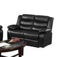 thumbnail image 3 of Benzara BM229241 Leatherette Reclining Living Room Set, Black - 2 Piece, 3 of 3