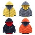 thumbnail image 4 of Toddler Big Boys Winter Warm Fleece Hoodie SweatShirt Zipper Jacket, 4 of 7