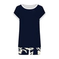 thumbnail image 6 of BLTIBY Women 2 Piece Sets Summer Short Sleeve Crew Neck Top Drawstring Shorts Casual Matching Outfits with Pockets Black 2 S, 6 of 6