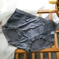 thumbnail image 2 of Women Silk Panties Cotton Crotch Mid Waist Seamless Breathable Lace Mesh Sexy Briefs, 2 of 2