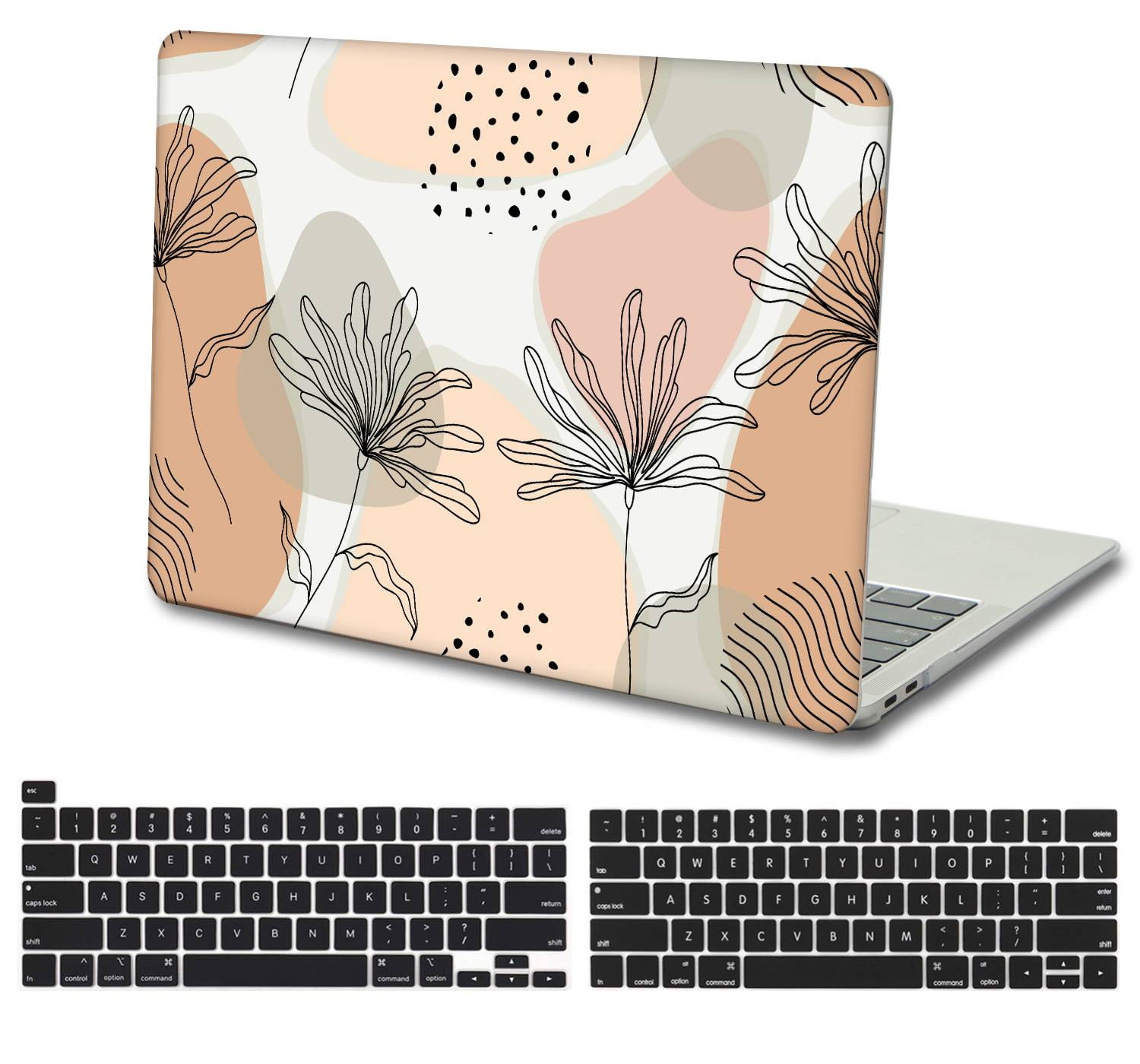 Hard Case for MacBook Pro 13 2016 - 2022 Release A2338 m1 m2 A2289 A2251 A2159 A1989 A1708 A1706 & Black Keyboard Cover, Aesthetic Flower - Walmart.com