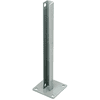 CRL PSB1CAGY Agate Gray AWS Steel Stanchion for 180 Degree Round or Rectangular Center or End Posts