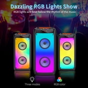 FanFun Karaoke Machine with 2 Wireless Microphones, Bluetooth Speaker, Portable PA System for Party, Sing Machine with Deep Bass, T10-T