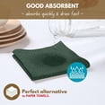 thumbnail image 4 of Native Fab Cotton Dish Towel & Dishcloths Set - 8 Piece, Soft, Absorbent, Fast Drying, Durable Towels for Cleaning, Baking, Cooking - Great for Home, Kitchen & Restaurant Use - Forest Green, 4 of 6
