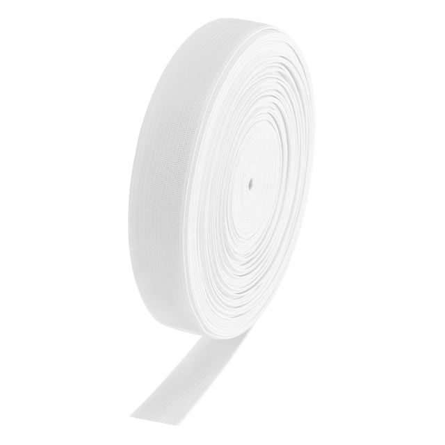 Unique Bargains 3/4 Inch x 14 Yard Knit Elastic Spool Flat Elastic Band for Sewing, White