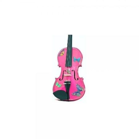 Octopus Bling Blue Violin Outfit w Brazilwood Bow Case Crystal Fine Tuners Rosin Strings Set Up