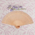 thumbnail image 2 of Weddingstar Folding Hand Fan - Sandalwood, 2 of 2