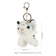 thumbnail image 2 of OULII 1Pcs Tiger Shape Keyring Cartoon Animal Design PP Cotton Zinc Alloy Bag Pendant For Daily Use And Gifting, 2 of 8