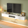 thumbnail image 4 of FloatiCasa 70 Inch Floating TV Stand, Wall-Mount, Fully Assembled,for TVs up to 75", High Gloss Entertainment Center, 4 of 15