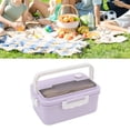 thumbnail image 3 of Bento Lunch Box, Portable Lunch Containers Heat  Plastic 3 Compartments With Chopsticks Spoon Kit Lid For Working People Students Adults, 3 of 8