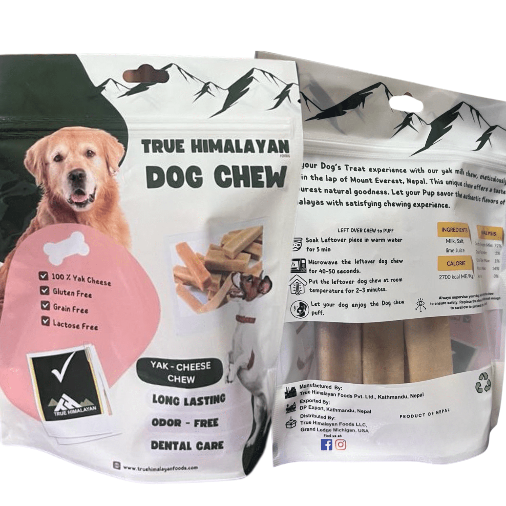 True Himalayan Yak Cheese Dog Chew,  Yak Cheese, Dog Chew, Natural, Long Lasting, Protein Rich, Medium-5pcs
