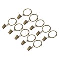 thumbnail image 1 of Unique Bargains Curtain Rings with Clips, 36pack Drapery Curtain Clip Rings, 1.22 Inch Curtain Clip Rings Hooks (Bronze), 1 of 5