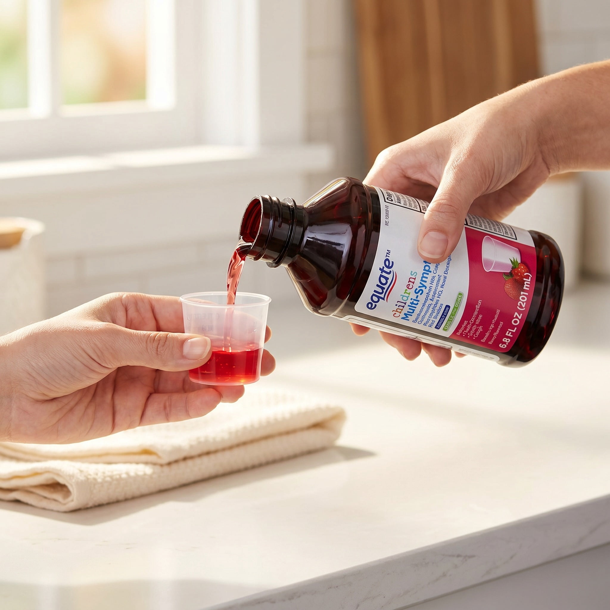 Equate Children's Multi-Symptom Cold Oral Solution, Berry Flavor, 6.8 fl oz
