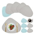 thumbnail image 1 of Manteles Individuales para 6 Piezas con Posavasos de Doble Cara de Cuero PU Tapete para Mesa Antideslizante y Resistente al Calor para Restaurante, Hotel, Cafetería, 1 of 7
