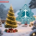 thumbnail image 4 of Stylized Metal Hanging Christmas Tree Wind Spinner - Intricate Branch & Root Design with Geometric Patterns for Garden Decor, 4 of 7