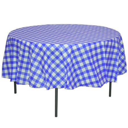 round tablecloth plastic gingham checkered inch pack tablecloths premium disposable checkerboard exquisite bbq table picnic covers dialog displays option button