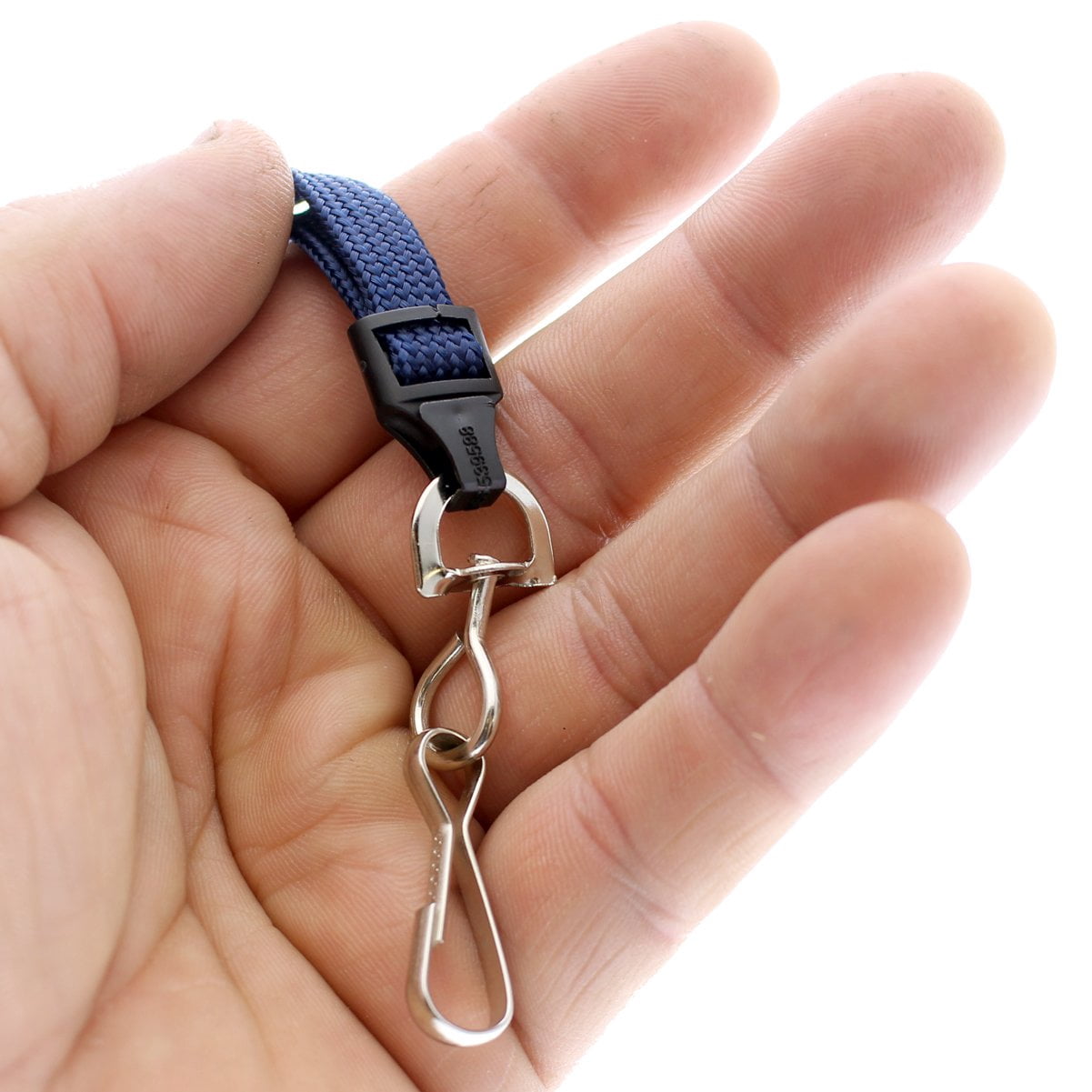 25 Pack - Premium Breakaway Lanyards for ID Badges - Metal Swivel J Hook - 3/8” Wide | 36 Inch Length | Flat Woven by Specialist ID (Navy Blue)