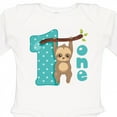 thumbnail image 4 of Inktastic Baby Sloth 1st Birthday Boys or Girls Long Sleeve Baby Bodysuit, 4 of 5