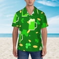 thumbnail image 4 of Bixox Men's Hawaiian Shirts Men's St Patrick's Day2 Print Short-Sleeve Shirt-Small, 4 of 8