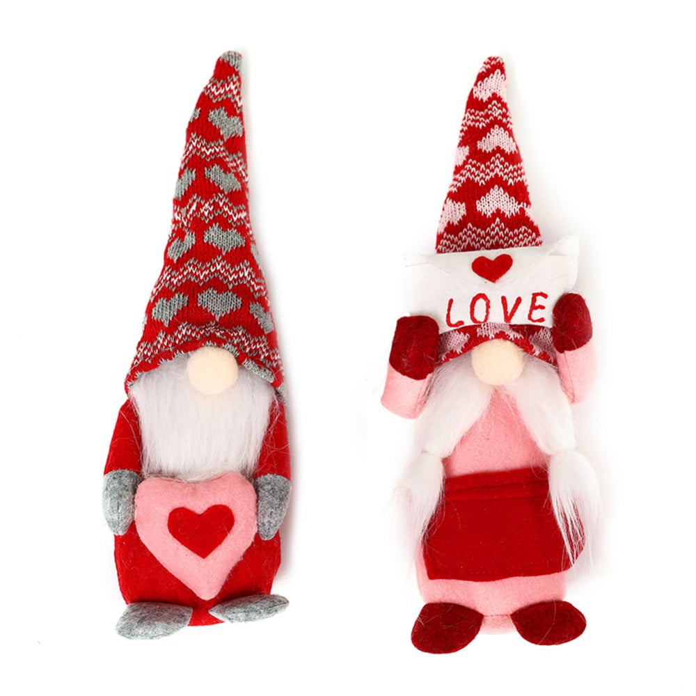 2 Valentine'S Day Dwarf Plush Toys-Scandinavian Tomte Elf Mr. And Mrs ...