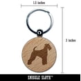 thumbnail image 2 of Airedale Terrier Bingley Waterside Dog Solid Round Keychain Charm Tag - Engraved Wood, 2 of 6