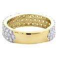 thumbnail image 4 of 14K Yellow Gold Round Diamond Pave Wedding Band 6.50mm Prong Set Ring 2.87 CT., 4 of 5