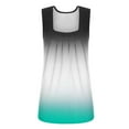 thumbnail image 4 of Wiyuqeen Pleated Square Neck Tank Tops for Women Trendy Gradient Vestes Summer Casual Sleeveless Tshirts Baggy Flowy Blouses, 4 of 4