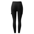 thumbnail image 7 of EDFBUYKRS Female Women Pants Casual Work Pants Women Cargo Petite Ladies Pocket Cargo Casual Pants Elastic Waist Corset Rope Pants Xl, 7 of 7