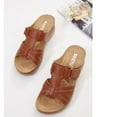 thumbnail image 4 of AXXD Brown Wedge Sandals for Women 9.5 Summer New Shoes Hollow Flower Sandals Wedge, 4 of 4