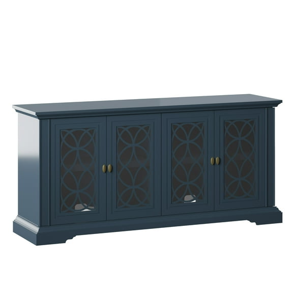 Sideboard with Tempered Glass Panels with Tempered Glass Panels