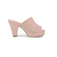 thumbnail image 3 of BLISSFUL STEP Outfit Women's Shoes Chunky Platform Open Toe Slides Block Heel Sandals Dust Pink 6, 3 of 7