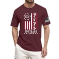 thumbnail image 2 of America 250 Years T Shirts for Men 1776-2026 Usa Flag Print Crew Neck Short Sleeve Shirts Moisture Wicking Regular Fit Casual Daily Wear Tshirt, Wine, #01 Wine, 2 of 6