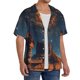 thumbnail image 2 of Fotbe Cowboy Boots Under Starry Sky Camisa Estampada de Manga Corta para Hombre, Casual de Verano, Estilo Playero, Sin Arrugas-Medium, 2 of 5